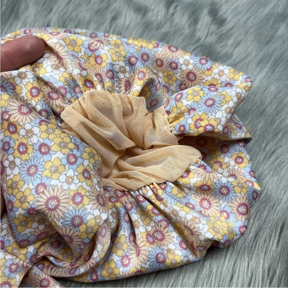 Zara Multicolored Floral Balloon Crop Top Size Medium - Picture 7 of 9